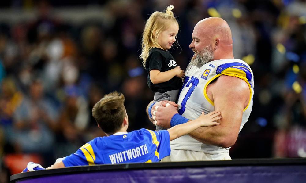 Andrew Whitworth jää onnellisena eläkkeelle Super Bowl -palkinnolla